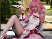 Lana Rain Yae Miko Cosplay: Dildo Worship & Gush Squirt 💦🔥